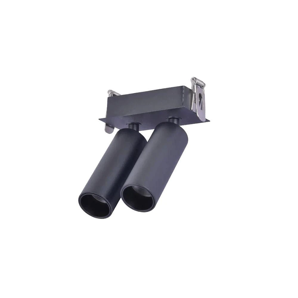 Spot Led Kona Duplo Embutir 2x3W 2700K 480LM Bivolt IP20 Preto