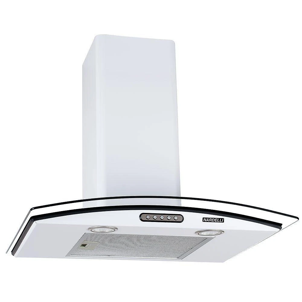 Coifa De Parede 60cm Vidro Curvo Slim Nardelli White 220V