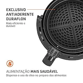 Fritadeira Elétrica Sem Óleo Air Fryer Mondial AF35-BF MK NE 1500W 3,5 Litros - Preta 110V