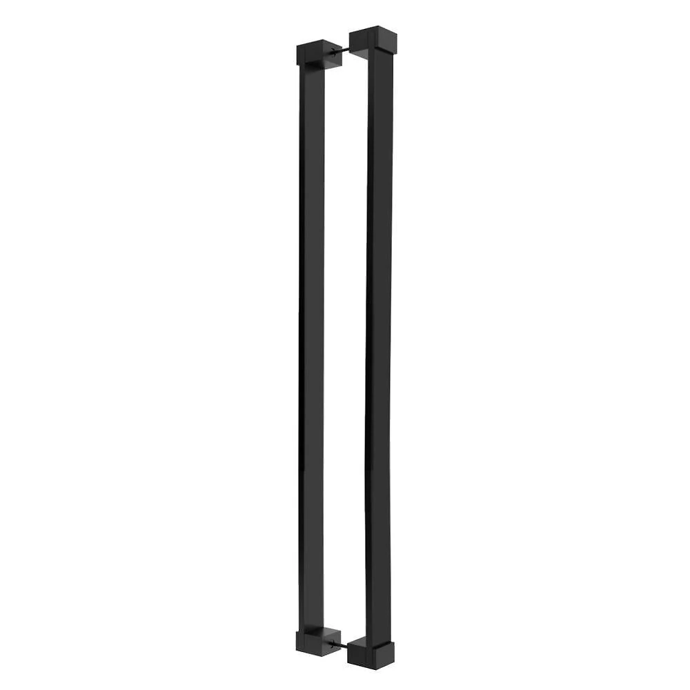 Puxador Para Portas Em Aço Inox Preto Fosco Apolo Grego Metal 120cm