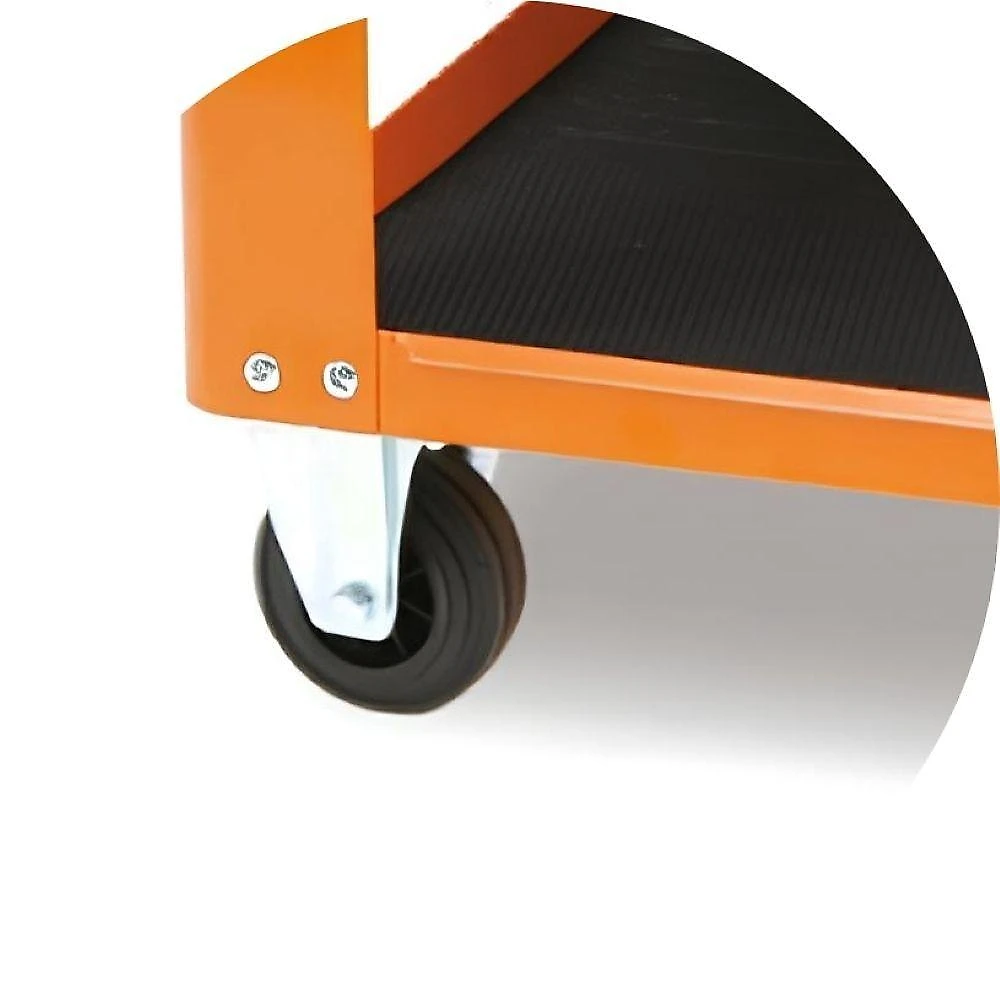 Carrinho C51 com 3 Prateleiras Antideslizantes Laranja Beta 48CM