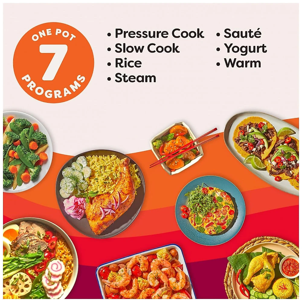 Instant Pot 4 litros RIO Mini 7 em 1 MultiCooker, Panela de Pressão, Fogão Lento, Refogue, Cozinhe a Vapor, Faz Arroz, Iogurte, Aquecedor, Preto