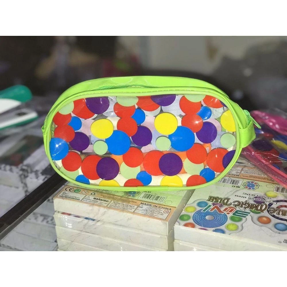 Estojo Escolar OEM Bolsinha Transparente em Polipropileno com Zíper 23X11X5CM 1 Unidade