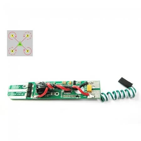 Placa Controladora de velocidade Para Drone Free x FX4-011 ESC1 (Verde e Branco)