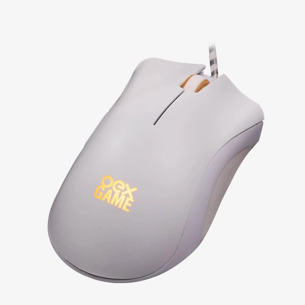 Mouse gamer - boreal ms319 - led - 5 botoes - 7.200 dpi branco