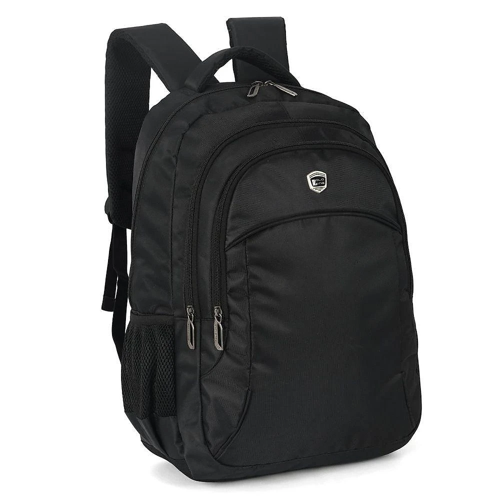 Mochila Notebook Até 17 Polegadas Mn54148pk com Compartimentos e Bolsos Laterais Preto Polo King