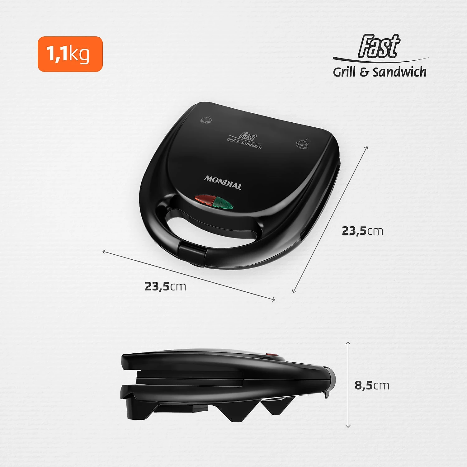 Sanduicheira Mondial Fast Grill e Sandwich S-12 127V
