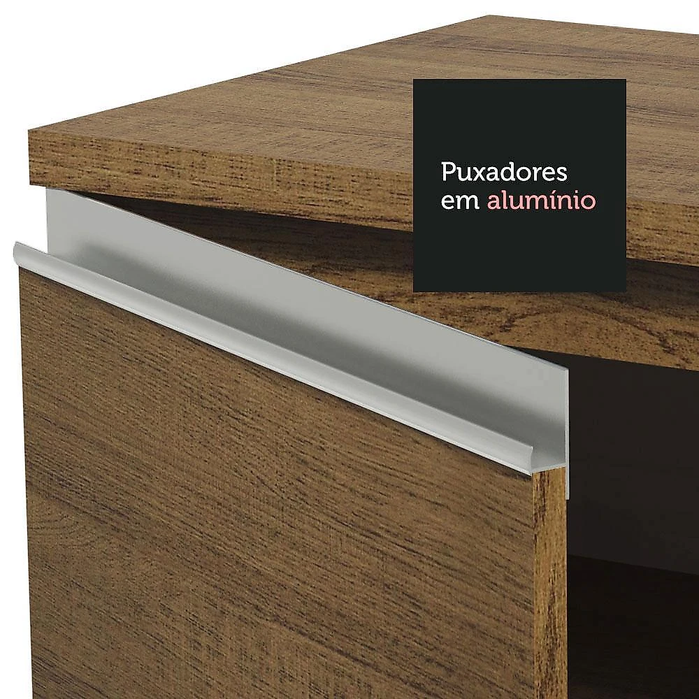 Armário de cozinha completa 240cm rustic glamy madesa 09