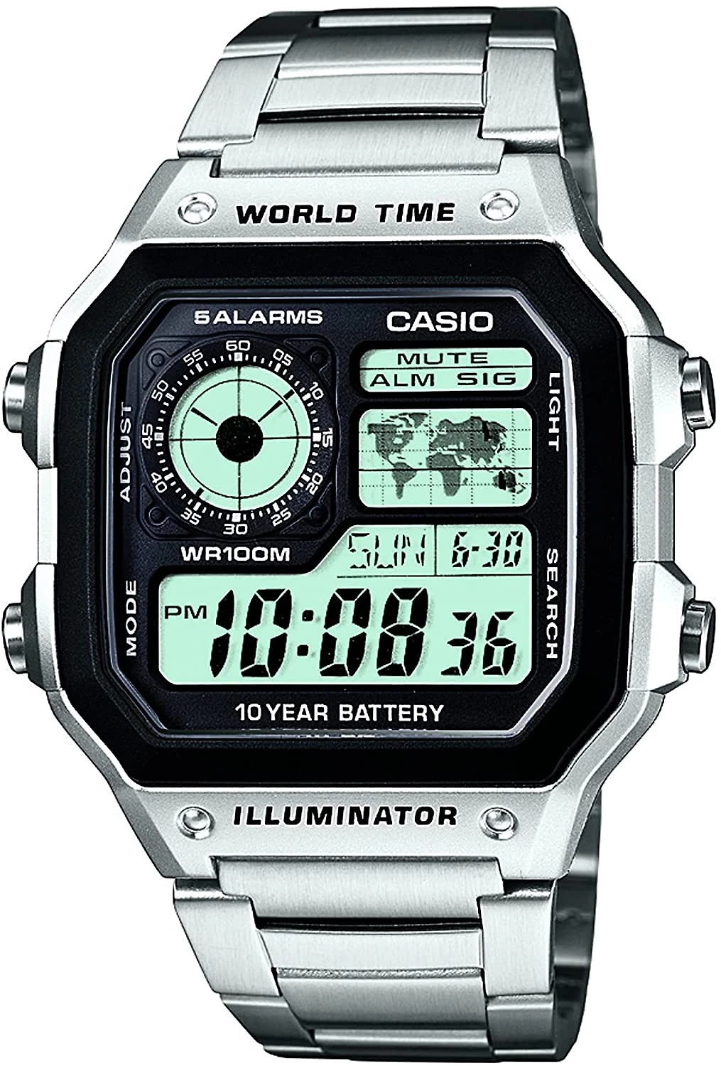 Miniatura Casio Relógio Masculino Digital Original AE1200WHD1AVCF
