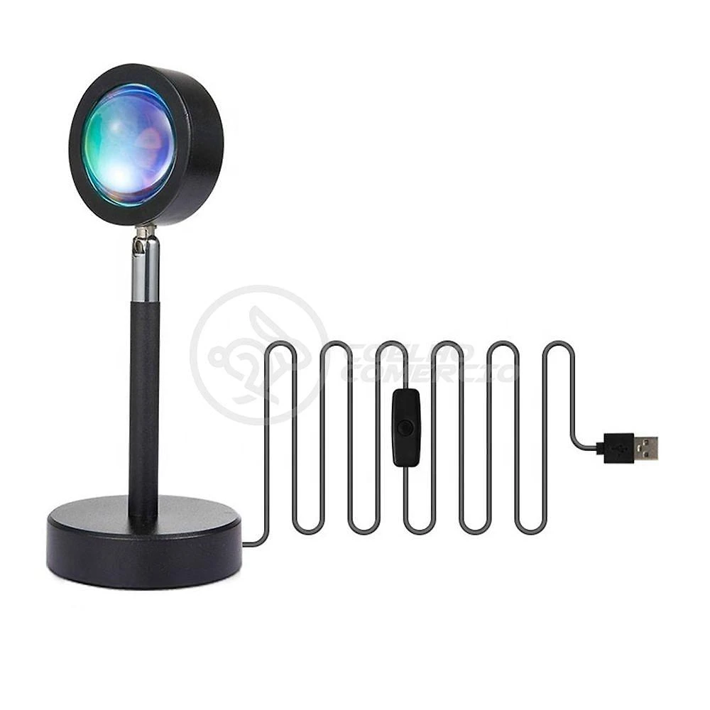 Mini Ring Light Sunset Projetor Lâmpada Tiktok Usb Sol