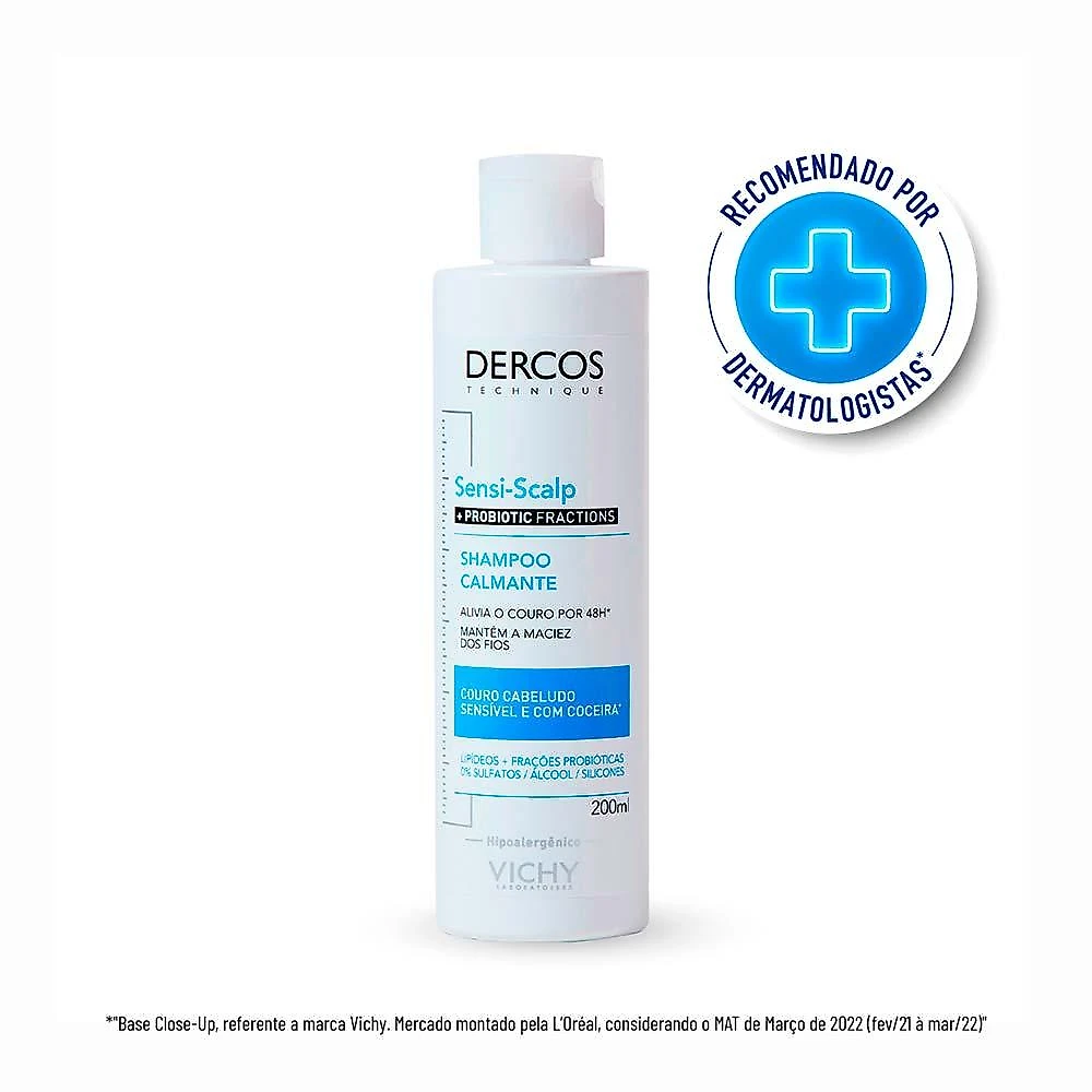 Shampoo limpeza calmante vichy – dercos sensi biotic 200ml