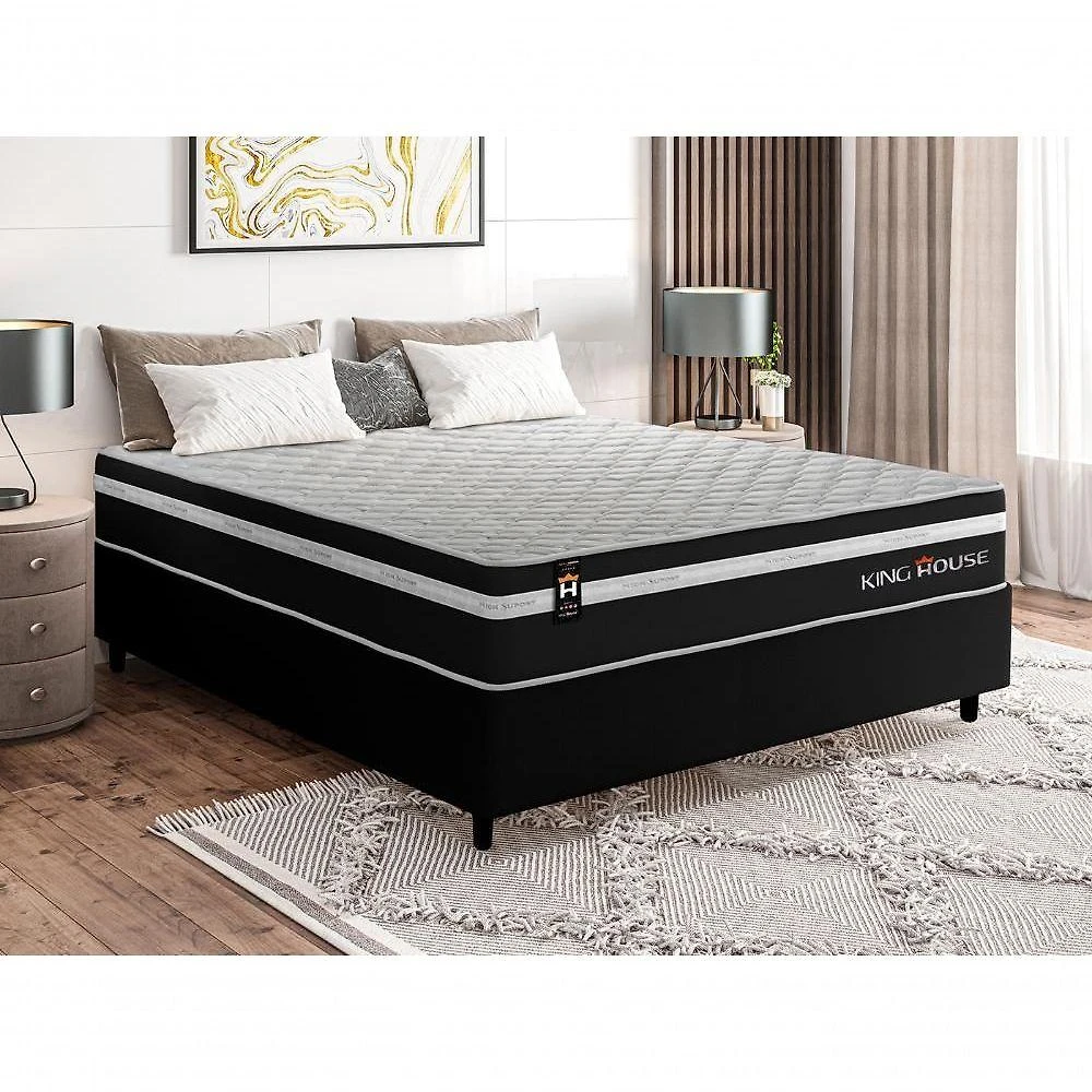 Cama Box Molas Ensacadas Durham Casal 138x188 King House