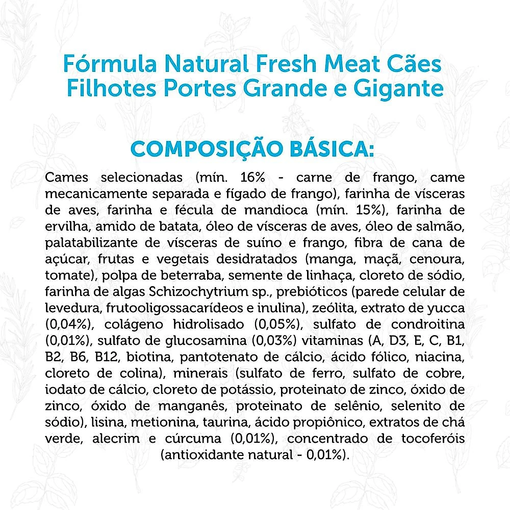 Ração Seca Fórmula Natural Fresh Meat Cães Filhotes Raças Grandes e Gigantes - 2,5 Kg