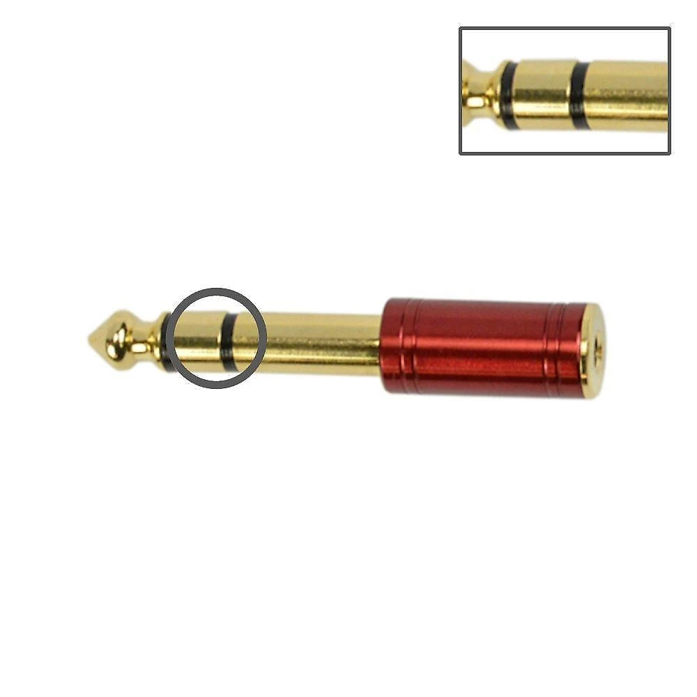 Adaptador P2-P10 ST Vermelho com Acabamento Banhado a Ouro 18K Santo Angelo