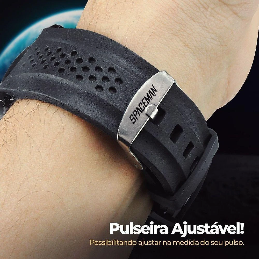 Cordão Prata + Relogio Masculino Preto Casual Social Cordao