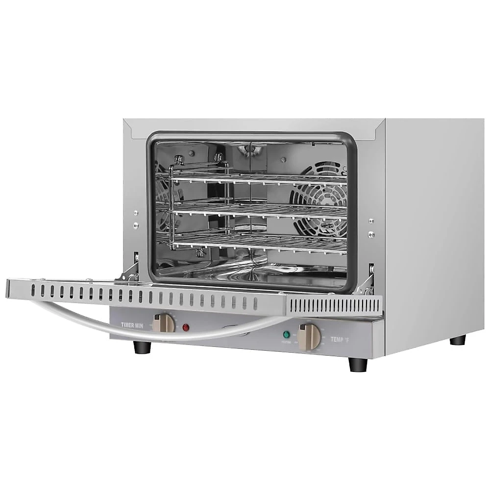 Forno de Convecção de Bancada KoolMore para Assadeiras de Tamanho Quarto com 3 Grelhas 1440W de Potência em Aço Inoxidável,