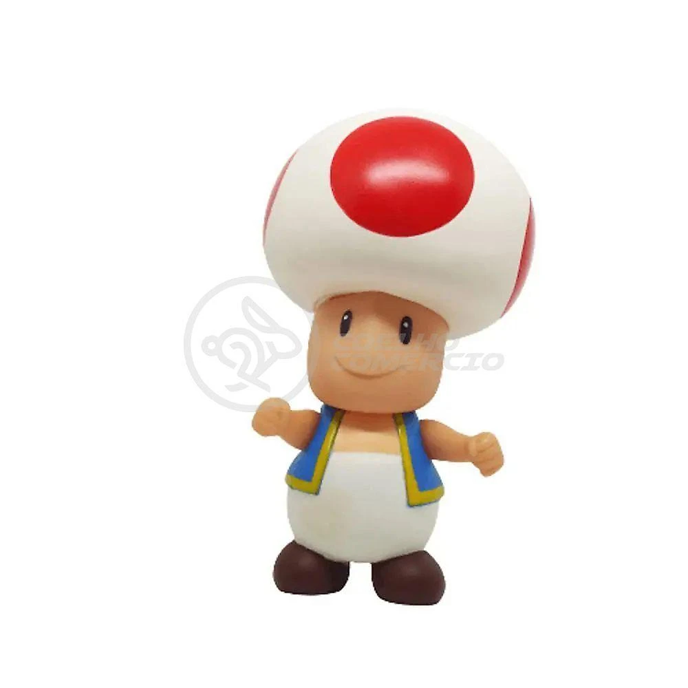 Boneco Cogumelo Toad Grande Super Size 20Cm - Mario