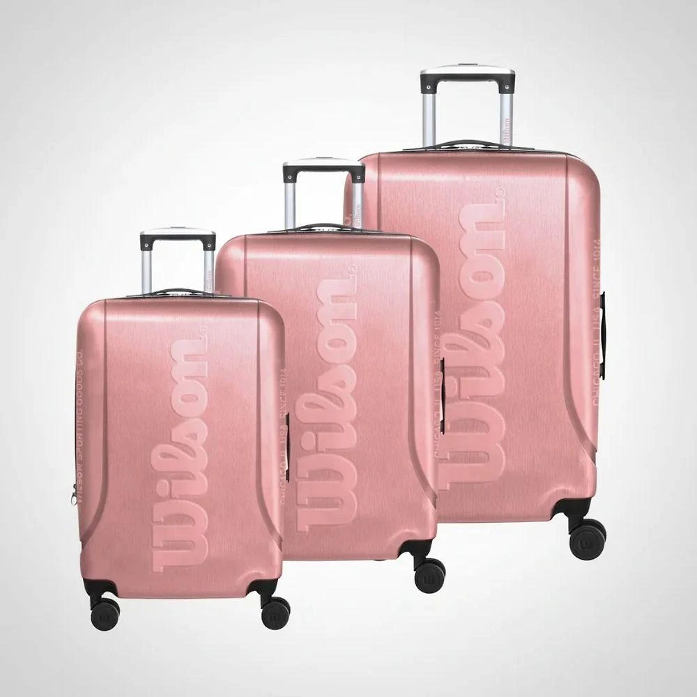 Conjunto de Malas 46L ABS Segredo Numérico Cadeado Embutido Rosa Wilson 3 Peças