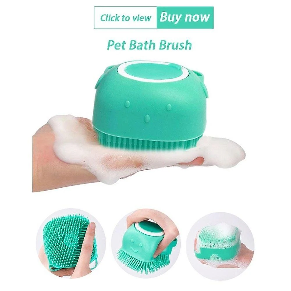 Esponja para Banho com Dispenser Infantil e Pet em Silicone Macio 80ml com Cerdas Massageadoras OEM