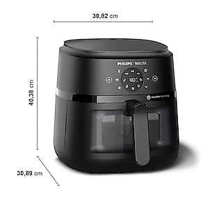 Fritadeira Elétrica Air Fryer Philips Walita 6,2L Série 2000 XL Digital NA230 Sem Óleo 1700W Preta 110V