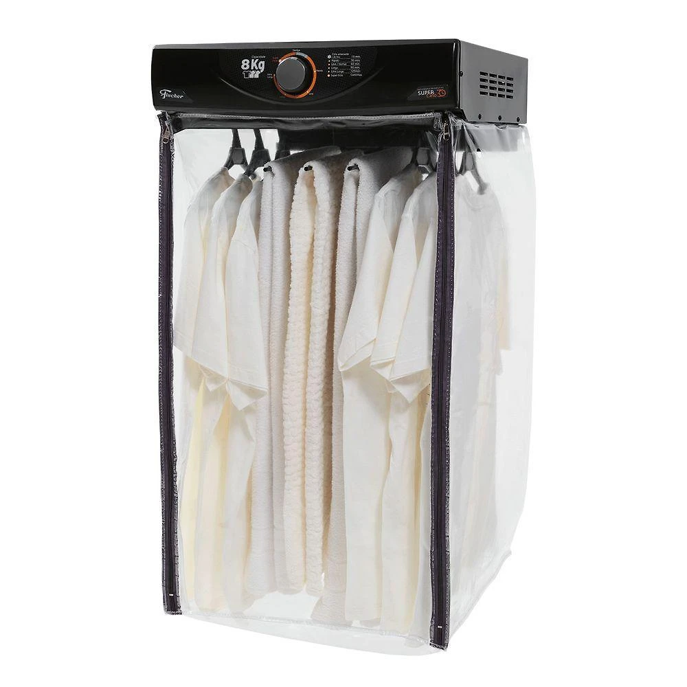 Secadora de Roupas de Parede Fischer Super Ciclo 8kg Timer Preto 110V