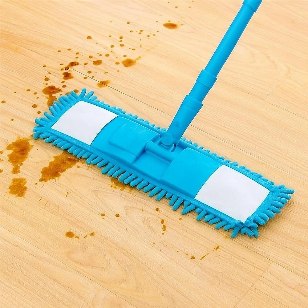 Mop Esfregão Absorvente Microfibra Tira Pó Limpeza De Pisos Cabo Retrátil