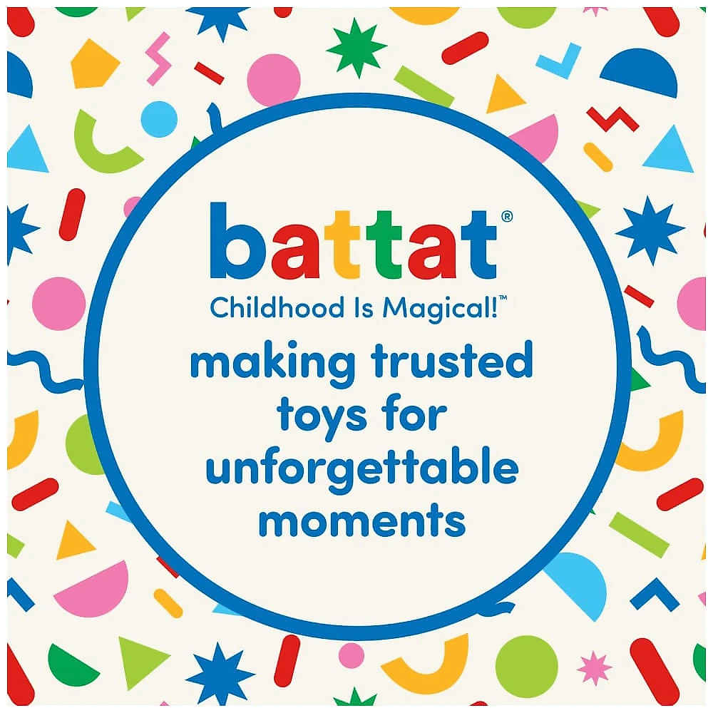 Battat Play Circle - Bolo de Aniversário Comida de Brinquedo - Acessórios com Pratos e Velas Brinquedo de Faz de Conta - Festa de Princesa(24 Peças)