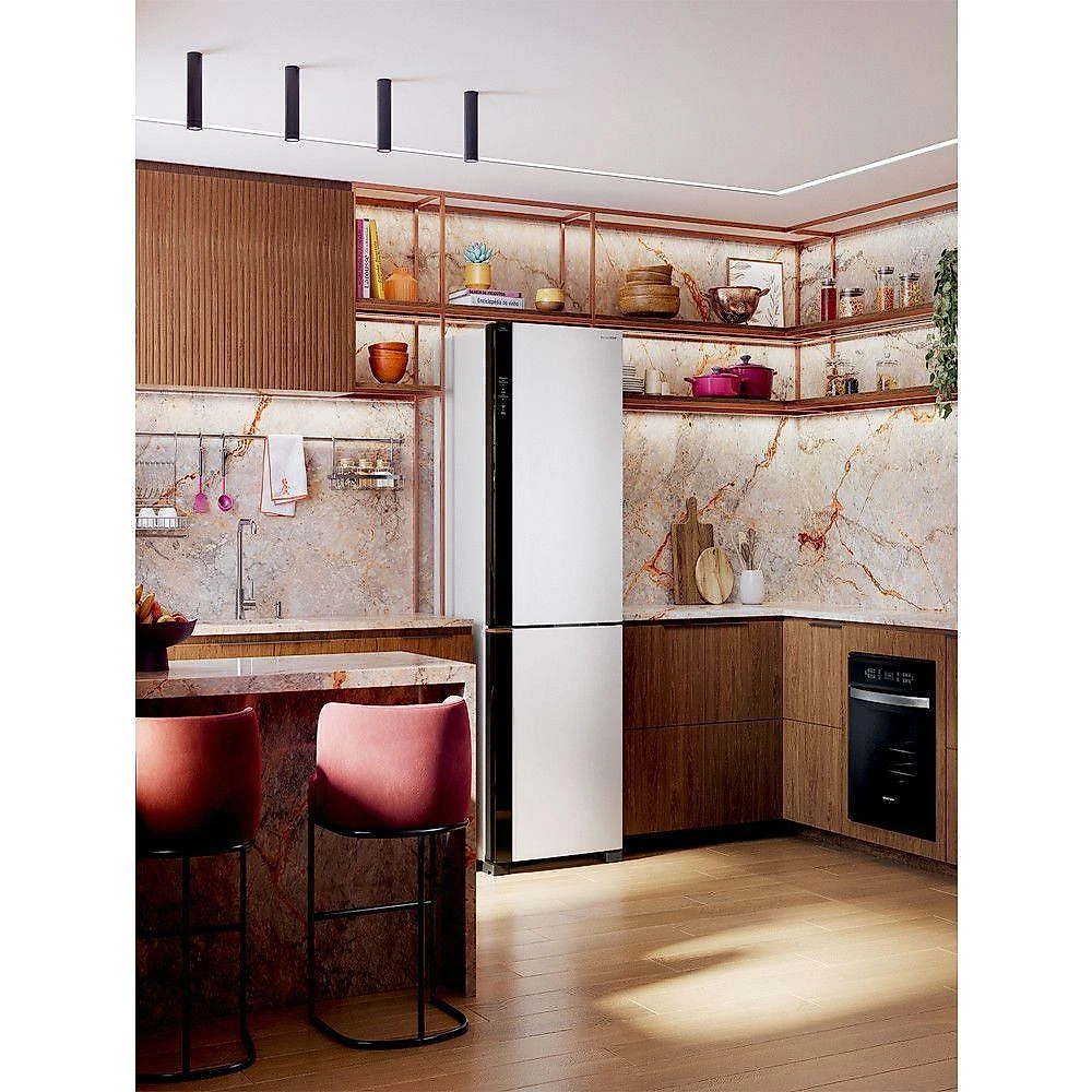 Refrigerador Brastemp Inverse Frost Free Inverter 500L Fresh Space Fresh Protein LED BRE66ABXNA Bivolt