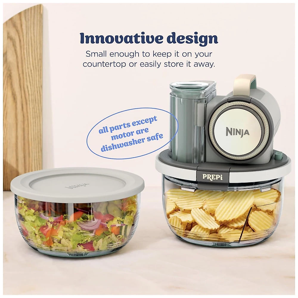 Ninja PREPi 5-in-1 Prep Store System. Crinkle. Slice. Shred. PN301BK1 Black