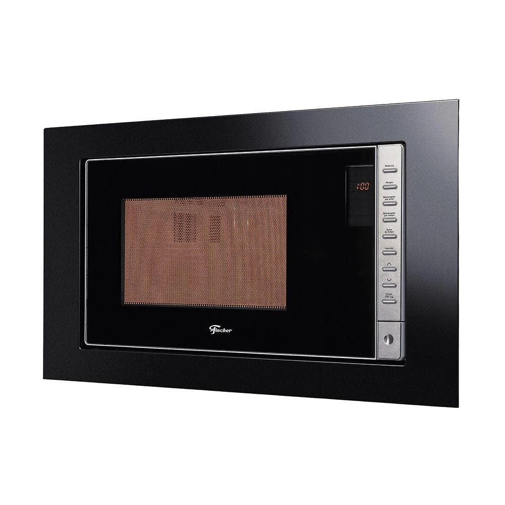 Micro-ondas Fischer Fit Line Embutir 25l Moldura Preto 220V