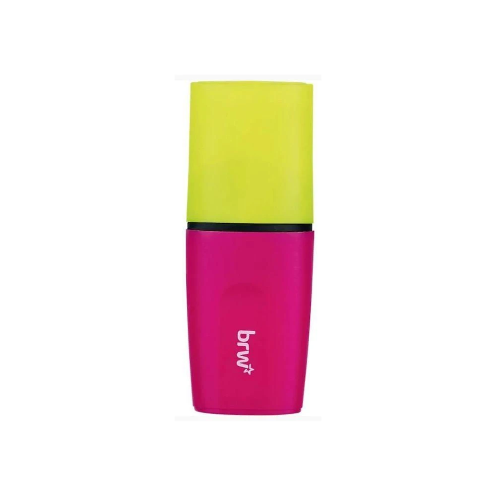 Mini Marca Texto Neon com Cheiro BRW Modelo Amarelo e Rosa (Limão) 1 Unidade Amarelo, Rosa