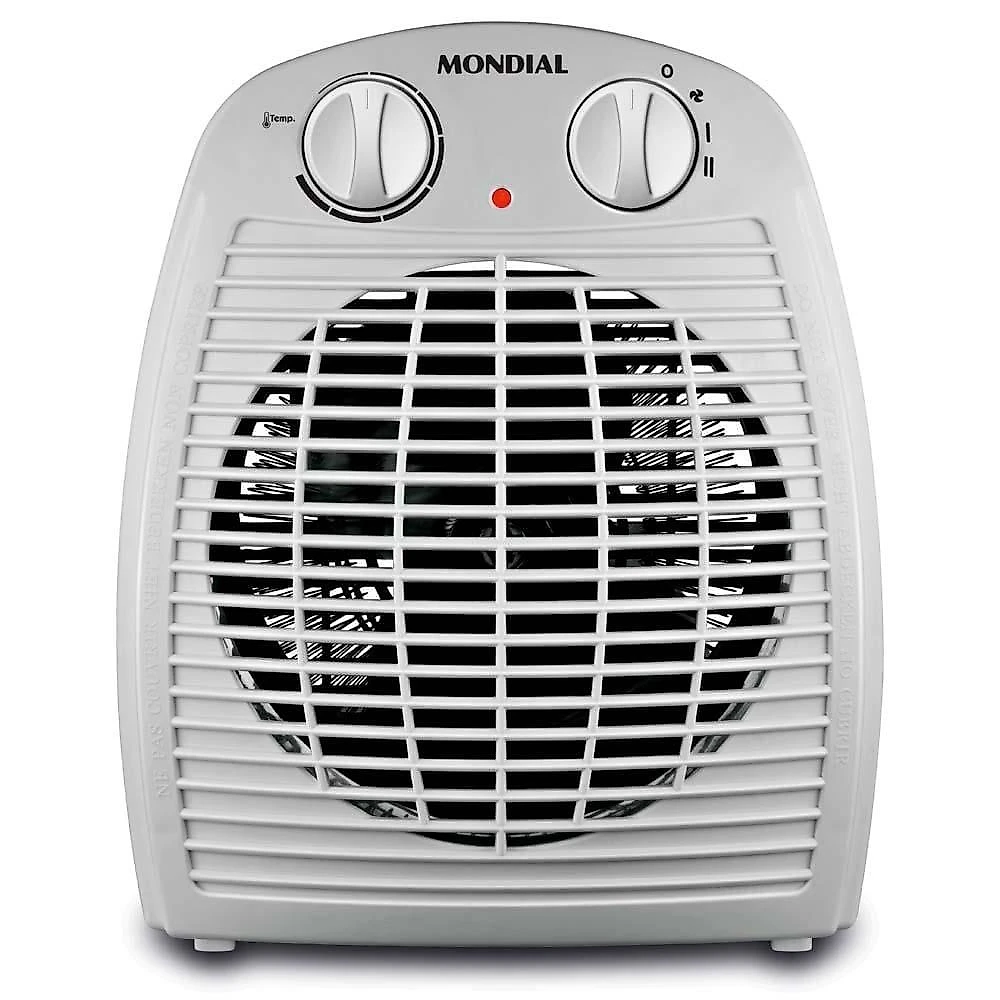 Aquecedor de ambiente mondial a-08 com controle de temperatura - cinza 110