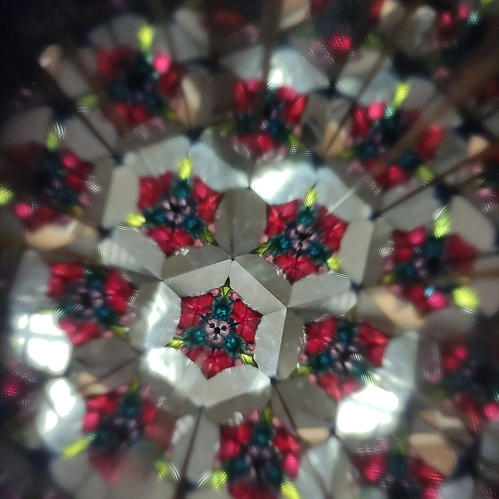 Caleidoscópio De Rotação Mágico Giratório Mosaico Rotativo 3d - Laranja