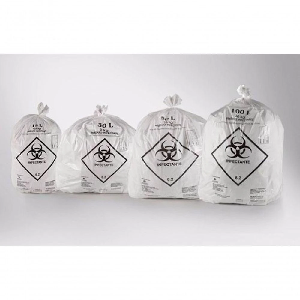Saco de Lixo Infectante 15 Litros Branco + Barato Capacidade 15 l 100 Unidades Higipack