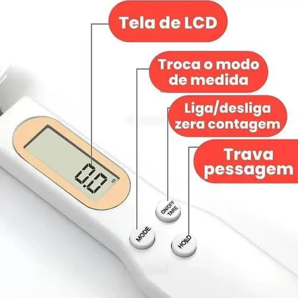 Colher Balança Digital Dosadora 500g Lcd Medidor Eletrônico de Precisão para Cozinha