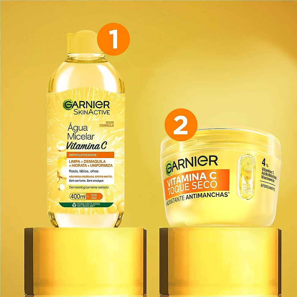Garnier Skin Vitamina C Kit - Hidratante Facial Antimanchas + Água Micelar Kit