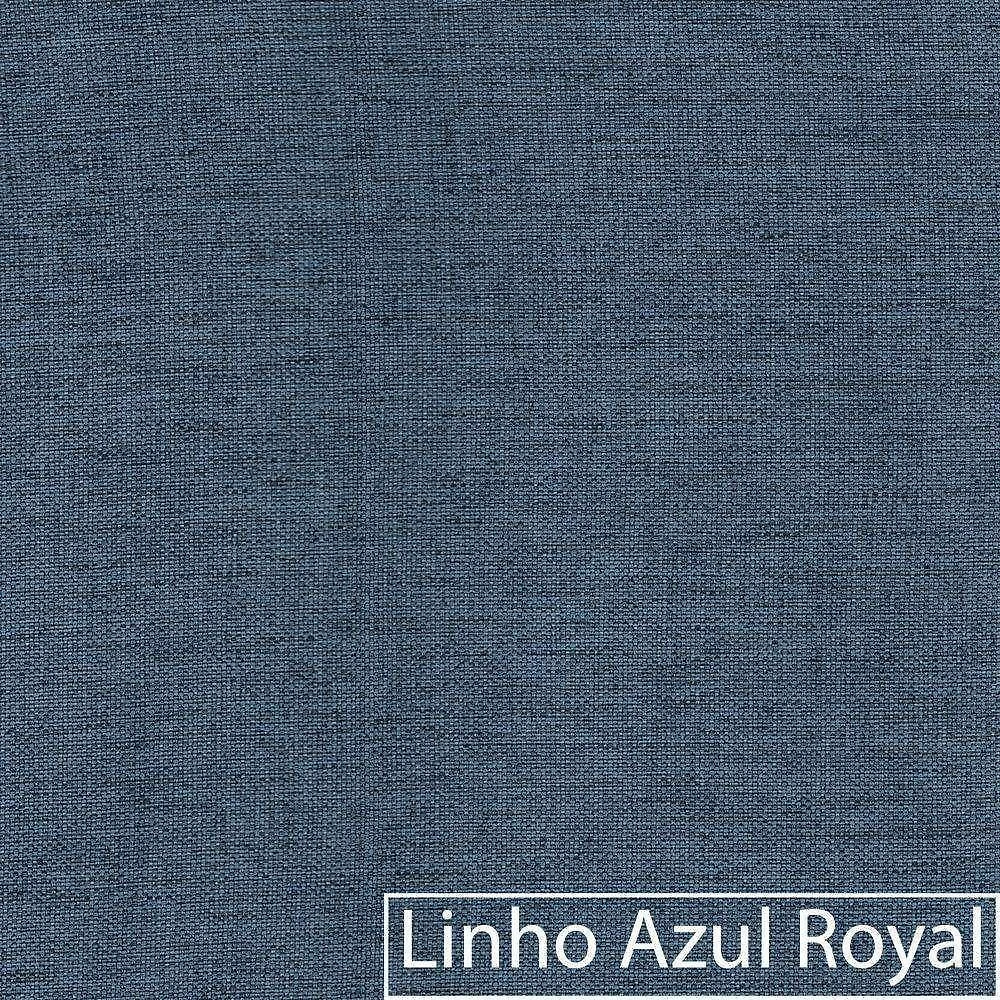 Sofá 2 Lugares Luxo Recepção Escritorio Sala Elegance 180cm Linho Cor Azul Royal