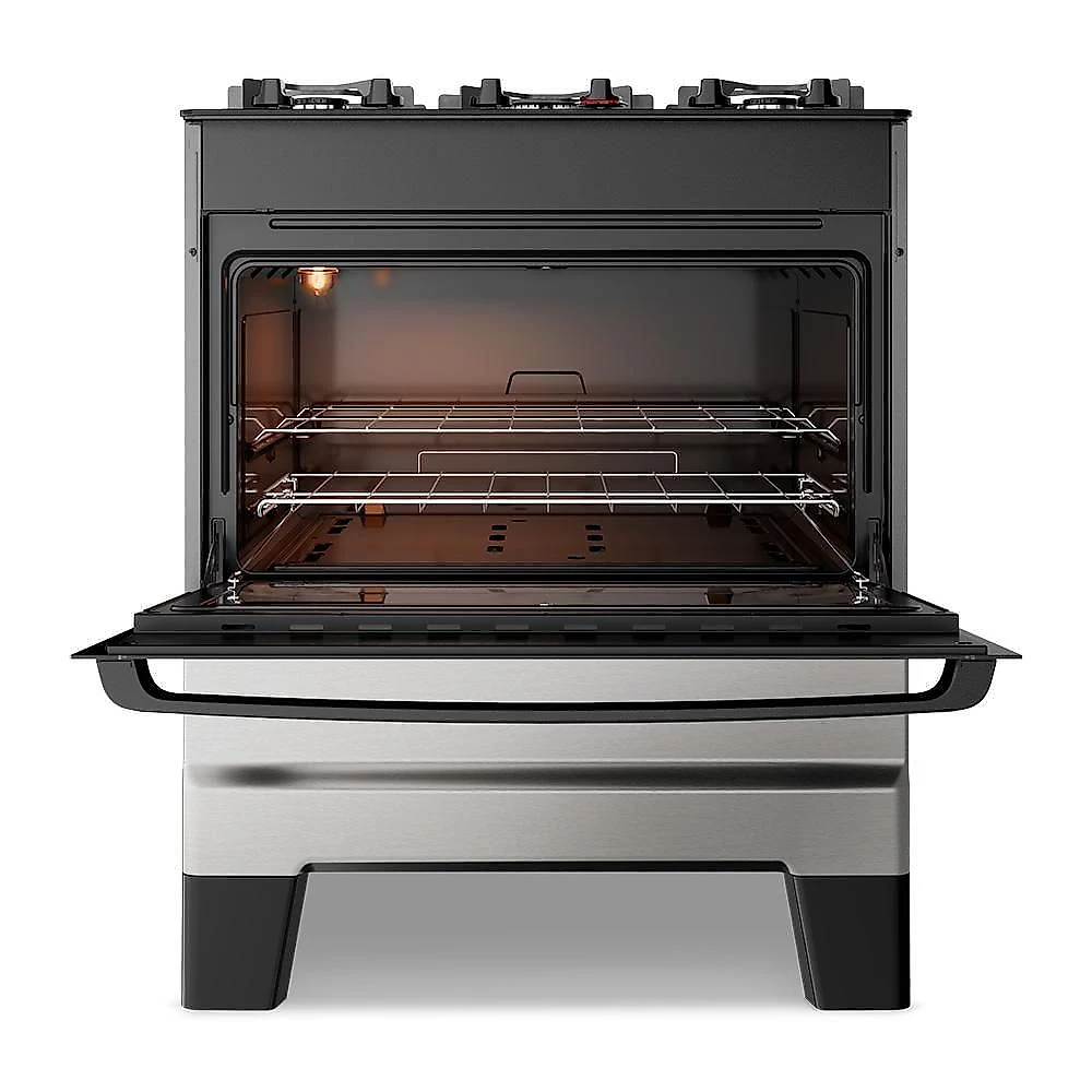 Fogão A Gás Mesa De Vidro Limpa Esmaltec Ideal Master Glass T5vfi Inox 5 Bocas Bivolt
