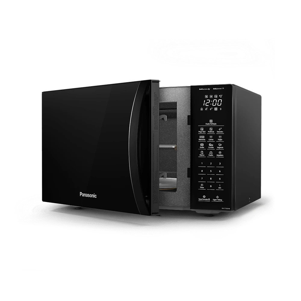 Miniatura Microondas Panasonic  Dupla Refeição 34L Black Glass - NN-ST66NBRU 110v