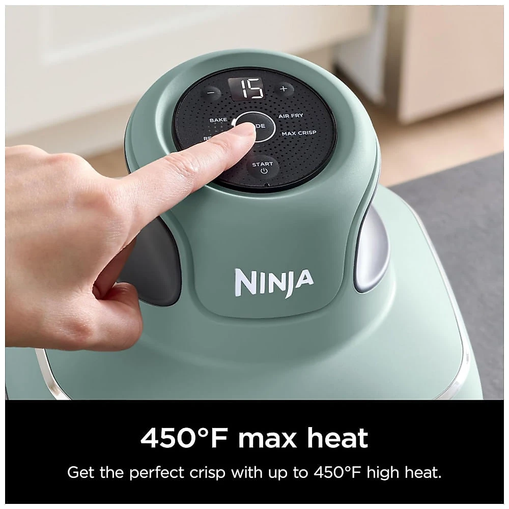 Ninja Crispi Air Fryer Fritadeira - Forno de Vidro Portátil, Compacto e Poderoso, 3,78 litros, 6 Copos, Contêineres de Vidro CleanCrisp