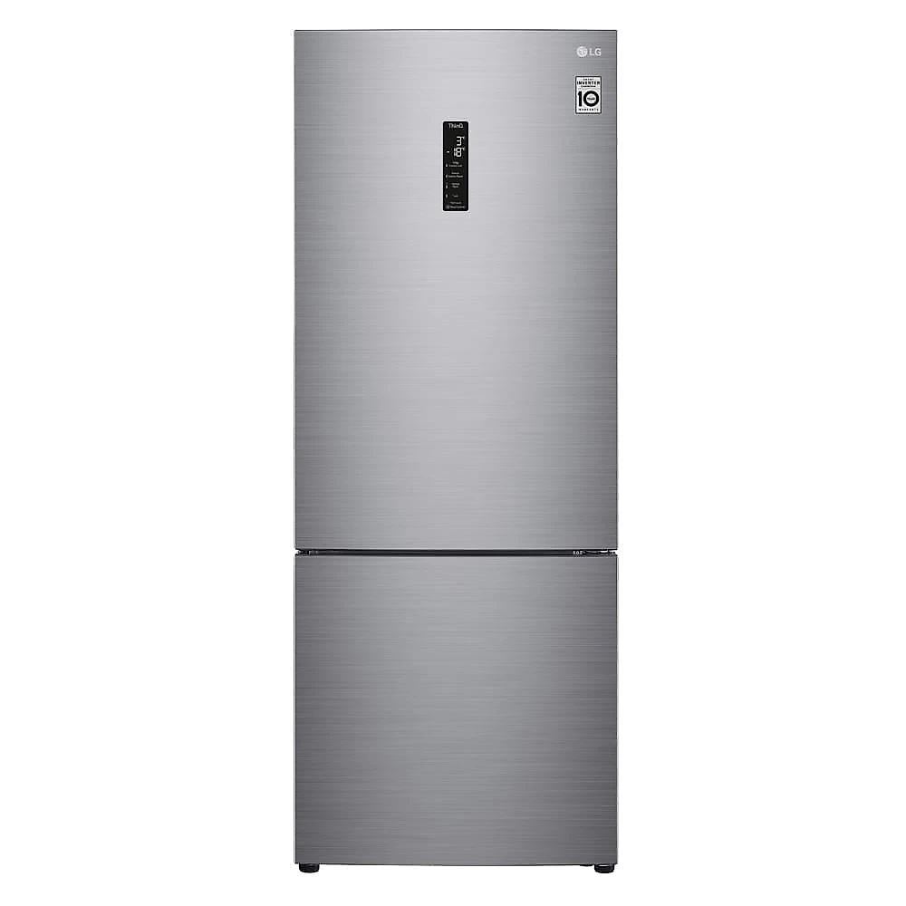 Geladeira lg frost free inverse conectividade inteligente inox look - 451l 110