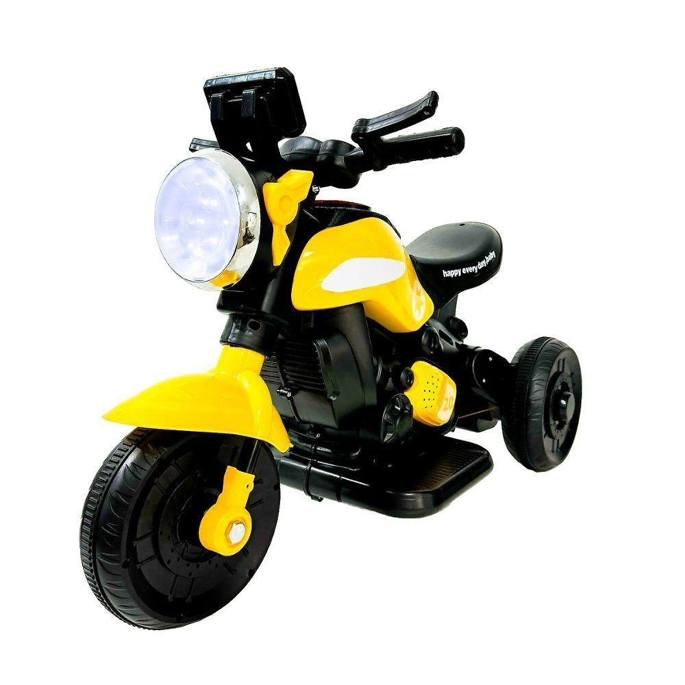 Mini Moto Elétrica Infantil Esportiva Bivolt Amarelo com Bateria Recarregável Unitoys