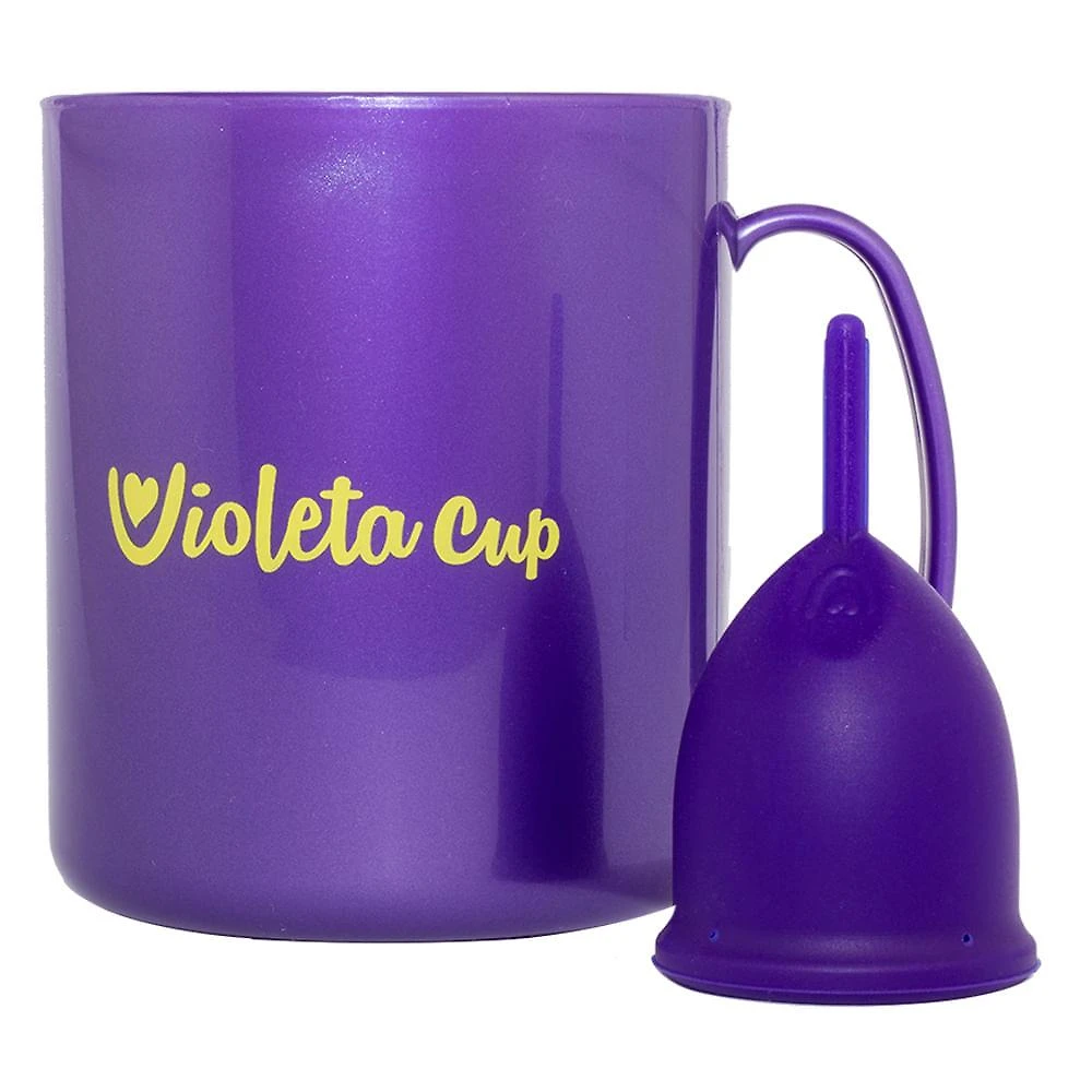 Kit violeta cup - coletor tipo a violeta + caneca higienizador