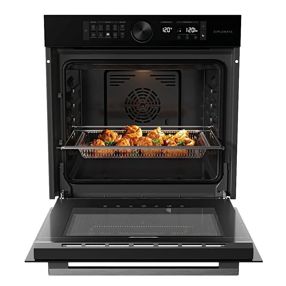 Forno De Embutir Elétrico Diplomata 80 Litros Com Air Fryer 220V
