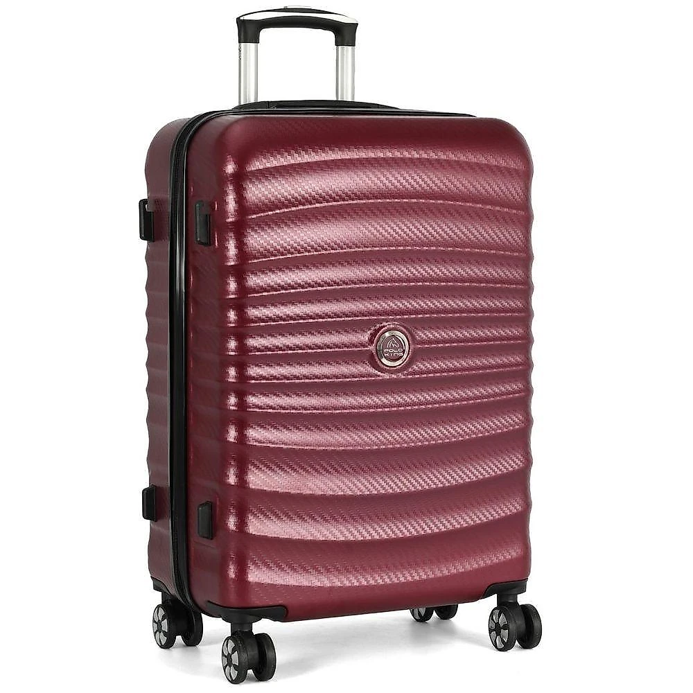 Mala de Viagem Grande 115L Policarbonato Expansiva Zíper Colorado Vinho Polo King