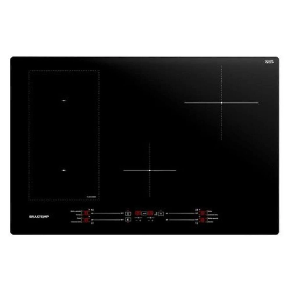 Cooktop Brastemp 4q Indução Flexizone Preto Bdj77bebna 220V
