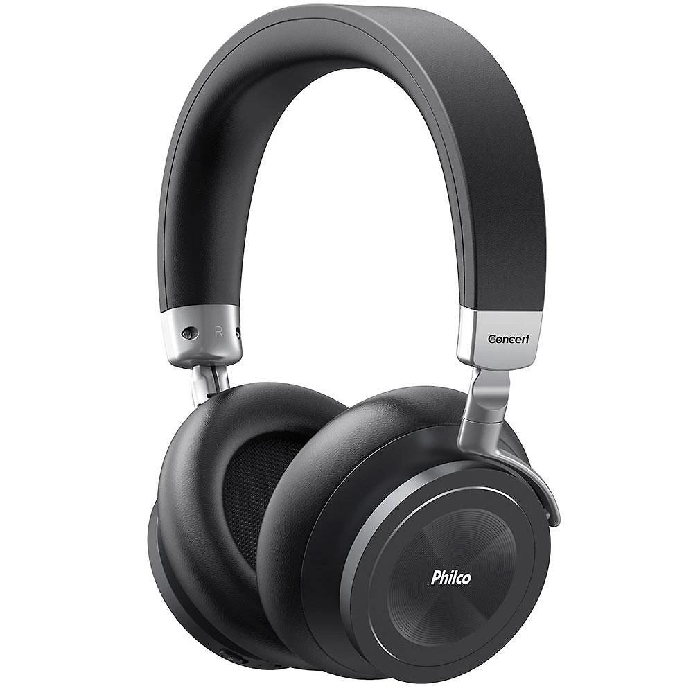 Fone de Ouvido Sem Fio Philco PFO05BTSG, Bluetooth 5.0, Cancelamento de Ruído, Drivers 40mm, P2, USB, Preto - 56605015
