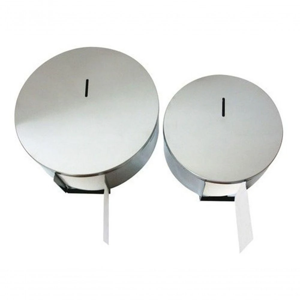 Porta Papel Higiênico 300-400M Rolão em Aço Inox 430 com Suporte para Cadeado Inox Higipack