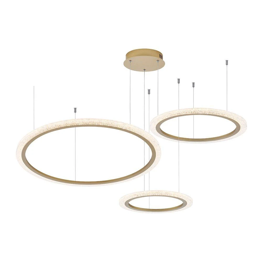 Lustre Pendente Astraled Aspectral Pl-9740 Dourado Led Bivolt Dourado Pl-9740