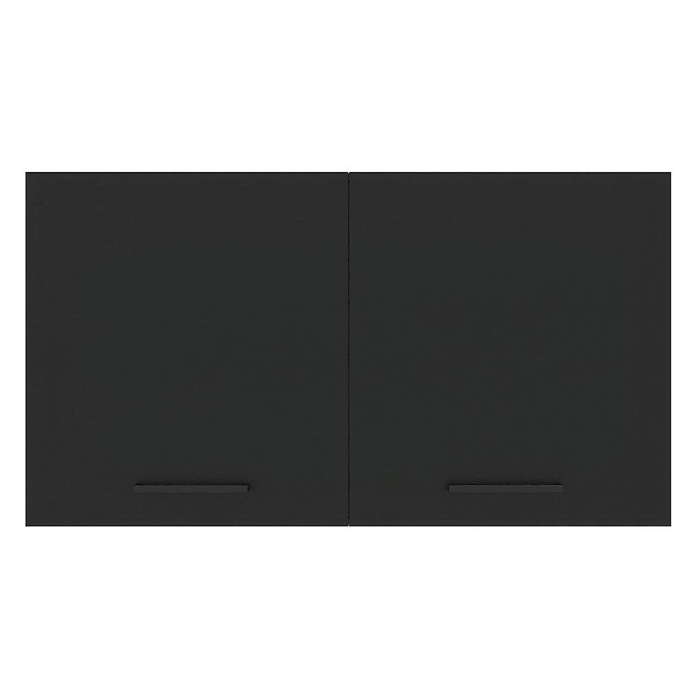 Armário Aéreo Multiuso 120cm 2 Portas Branco/Preto Agata Madesa Branco/Preto